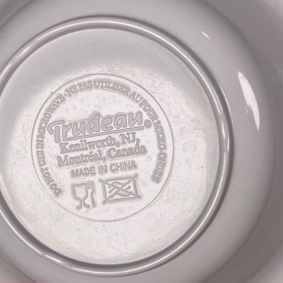 Trudeau Melamine Salad Cereal Bowls Set of 6 Fruit Blueberry Print Scallop Edges - Picture 5 of 9